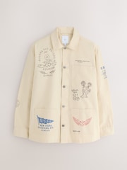 Neutral Canvas Pattern Shacket - Image 2 of 5