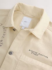 Neutral Canvas Pattern Shacket - Image 3 of 5