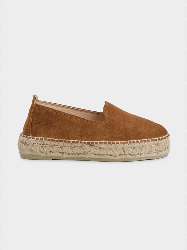 Manebi Suede Brown Hamptons Double Sole Espadrilles - Image 2 of 3 Manebi Suede Brown Hamptons Double Sole Espadrilles - Image 2 of 3