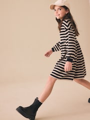 Monochrome Cosy Rib Jumper Dress (3-16yrs) - Image 2 of 4