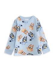 Vanilla Underground Blue Bluey Long Sleeve Long Leg Pyjamas Set 3 Piece - Image 3 of 6