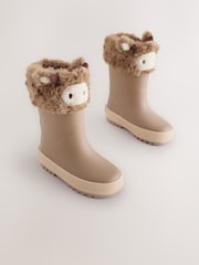 Rjava Hamish Krava - Podloženi gumijasti škornji z manšetami - Slika 1 iz 5