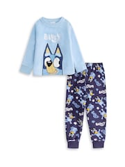 Vanilla Underground Blue Bluey Fleece Long Sleeve Long Leg Pyjamas Set - Image 1 of 6