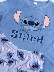 Vanilla Underground Blue Lilo & Stitch Stitch Fleece Long Sleeve Long Leg Pyjamas Set - Image 4 of 4
