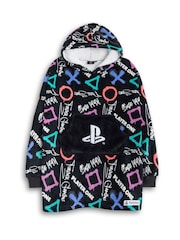 Vanilla Underground Black PlayStation Logo Blanket Hoodie - Image 1 of 5