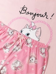 Vanilla Underground Pink Disney Aristocats Marie Short Sleeve Long Leg Pyjamas Set - Image 4 of 6