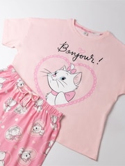 Vanilla Underground Pink Disney Aristocats Marie Short Sleeve Long Leg Pyjamas Set - Image 5 of 6