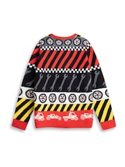 Vanilla Underground Red Hot Wheels Tyre & Spanner Fairisle Christmas Jumper - Image 2 of 6