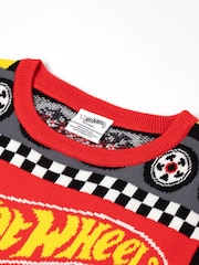 Vanilla Underground Red Hot Wheels Tyre & Spanner Fairisle Christmas Jumper - Image 5 of 6