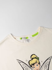 Vanilla Underground White Disney Tinkerbell Short Sleeve Long Leg Pyjamas Set - Image 6 of 6