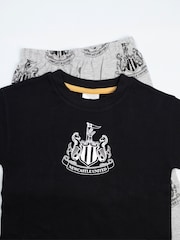 Vanilla Underground Black Newcastle United Short Sleeve Long Leg Pyjamas Set - Image 2 of 6