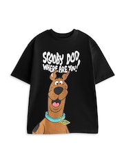 Vanilla Underground Black Scooby Doo Character Short Sleeve Long Leg Pyjamas Set - Image 2 of 6
