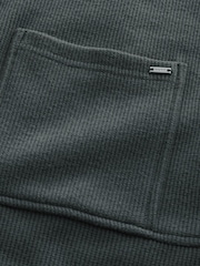 Black Cosy Waffle Cardigan Loungewear Set - Image 10 of 10