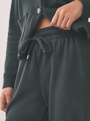 Black Cosy Waffle Cardigan Loungewear Set - Image 5 of 10