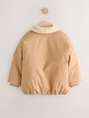 Tan Brown Borg Collar Padded Coat (3mths-7yrs) - Image 3 of 6