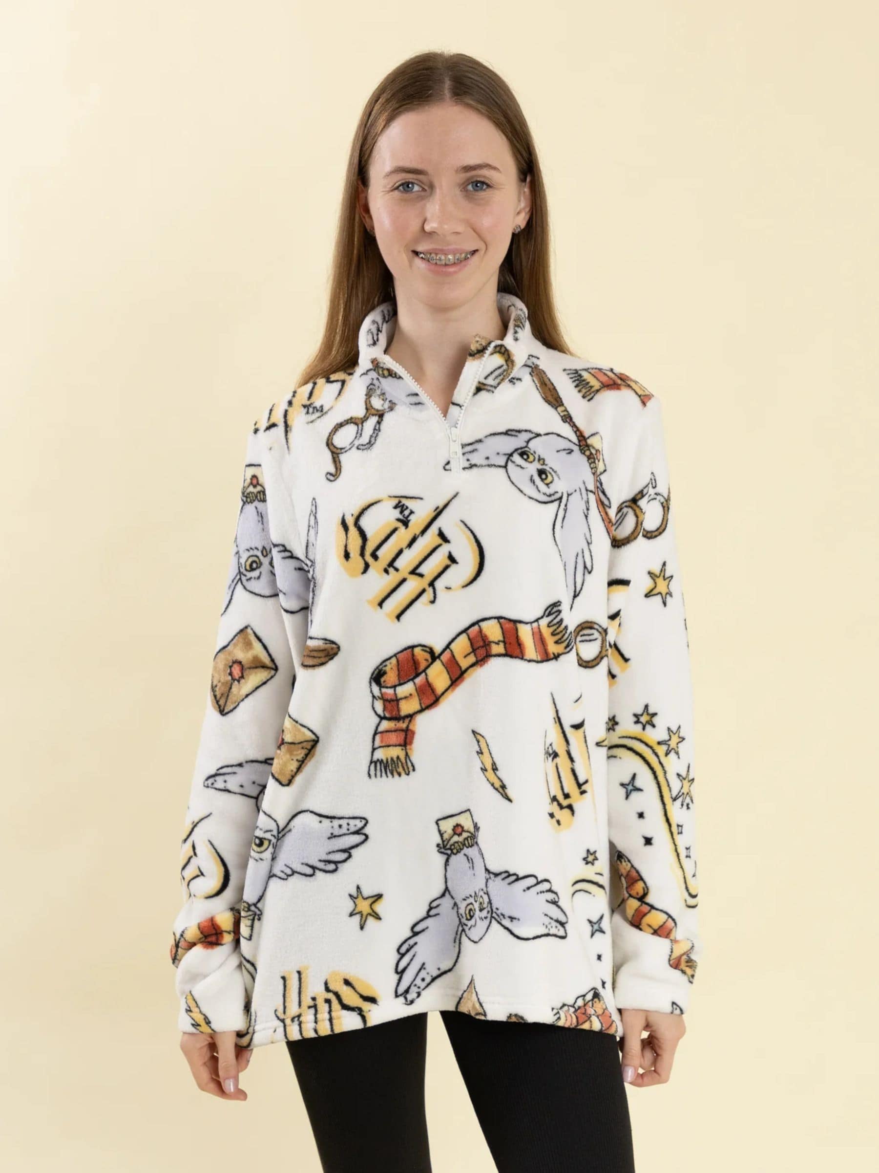 Buy Vanilla Underground White Harry Potter Hedwig Fleece Quarter