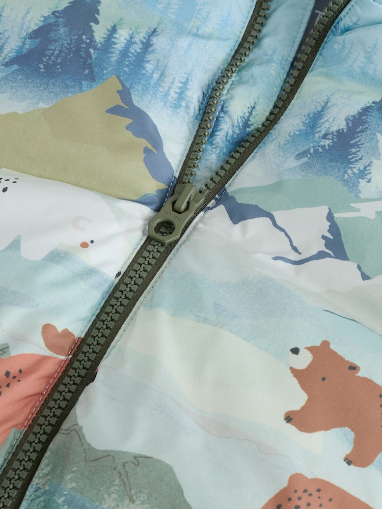 Green Scene Print Padded Coat (3mths-7yrs) - Image 6 of 6