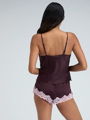 Boux Avenue Purple Cami Shorts Amelia Satin Cami Set - Image 2 of 5