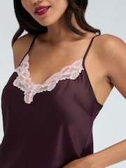 Boux Avenue Purple Cami Shorts Amelia Satin Cami Set - Image 4 of 5