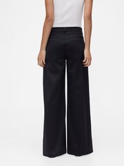 GapStudio Black Low Rise Satin Baggy Trousers - Image 2 of 6