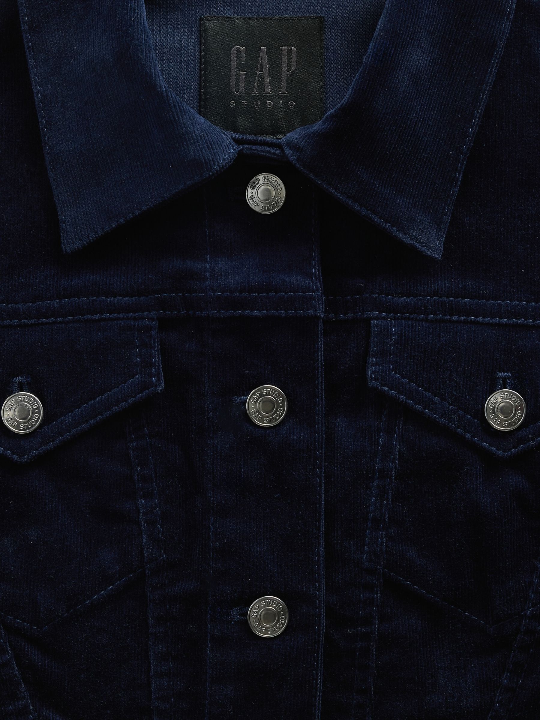 Buy GapStudio Navy Blue Fitted Icon Corduroy Jacket from the Next