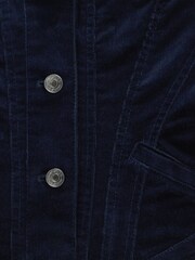 GapStudio Navy Blue Fitted Icon Corduroy Jacket - Image 5 of 5