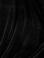 GapStudio Black Velvet Midi Dress - Image 5 of 5