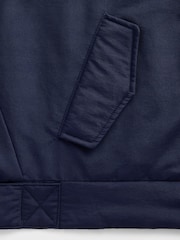 GapStudio Blue Faux Fur-Lined Crop Bomber Jacket - Image 6 of 6