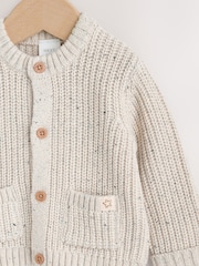 لون محايد - سترة كارديغان محبوكة للبيبي بعبارة "My First Eid" - صورة 3 من 6