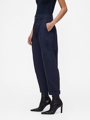GapStudio Blue High Waisted Barrel Trousers - Image 4 of 7