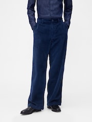 GapStudio Blue Corduroy Baggy Trousers - Image 1 of 6