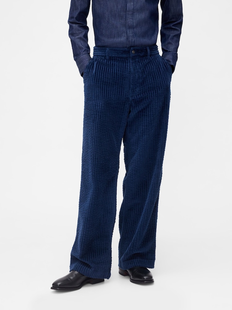 GapStudio Blue Corduroy Baggy Trousers - Image 1 of 6 GapStudio Blue Corduroy Baggy Trousers - Image 1 of 6
