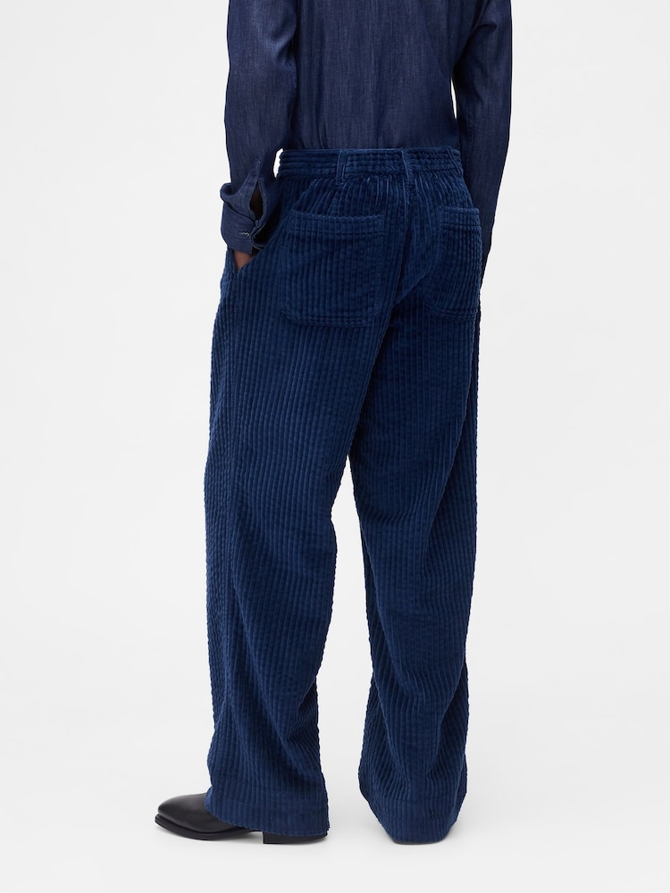 GapStudio Blue Corduroy Baggy Trousers - Image 2 of 6 GapStudio Blue Corduroy Baggy Trousers - Image 2 of 6