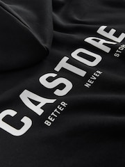 Castore Black/White Logo Oversized Heavyweight Cotton Hoodie - Image 7 of 7