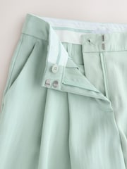 Sage Green Crinkle Palazzo Trousers - Image 7 of 8