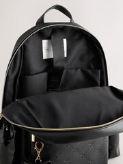 Black Bow Detail PU Bow Backpack - Image 6 of 9