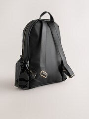 Black Bow Detail PU Bow Backpack - Image 7 of 9