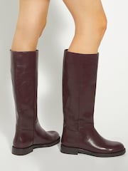 Dune London Red Tova Knee High Boots - Image 1 of 6