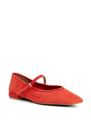 Dune London Red Hearthrob Ballet Pumps - Image 3 of 6
