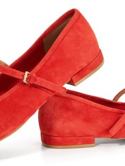 Dune London Red Hearthrob Ballet Pumps - Image 6 of 6