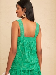 Love & Roses Bright Green 3D Palm Print Cami - Image 4 of 5