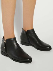 Dune London Black Poleyn Ankle Boots - Image 1 of 6
