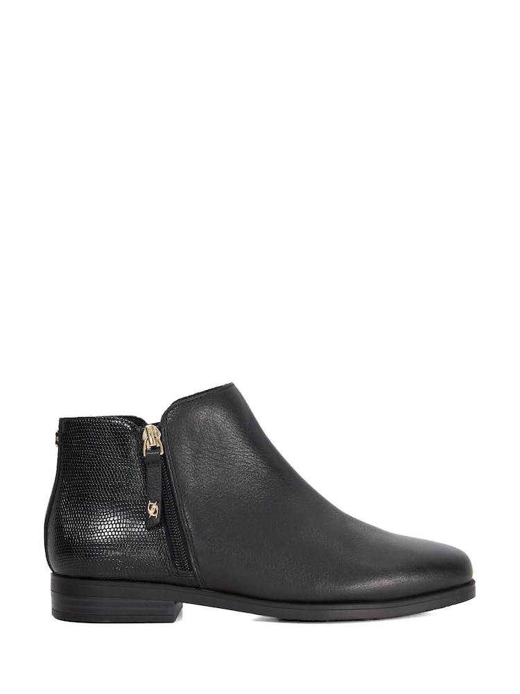 Dune London Black Poleyn Ankle Boots - Image 2 of 6