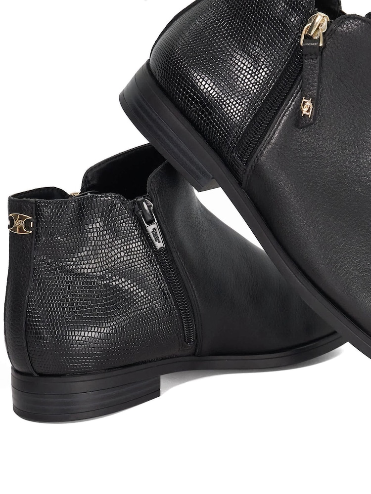 Dune London Black Poleyn Ankle Boots - Image 6 of 6
