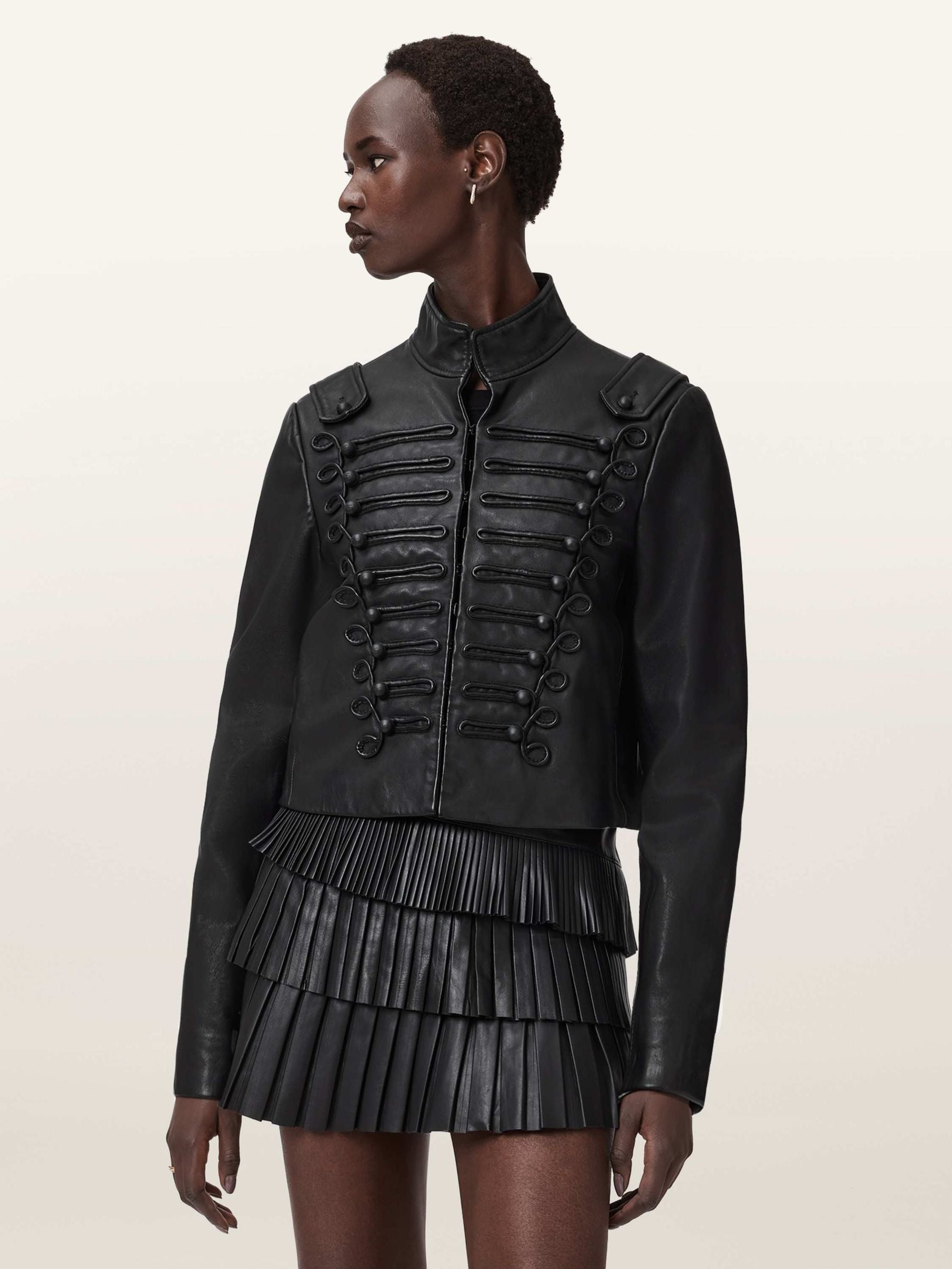 raullong007様ALLSAINTS LEATHERBIKERJACKET Buy AllSaints Black Rummy Leather Jacket from Next Romania