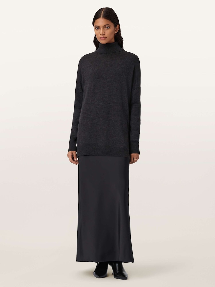 AllSaints Black Juno Dress - Image 1 of 8