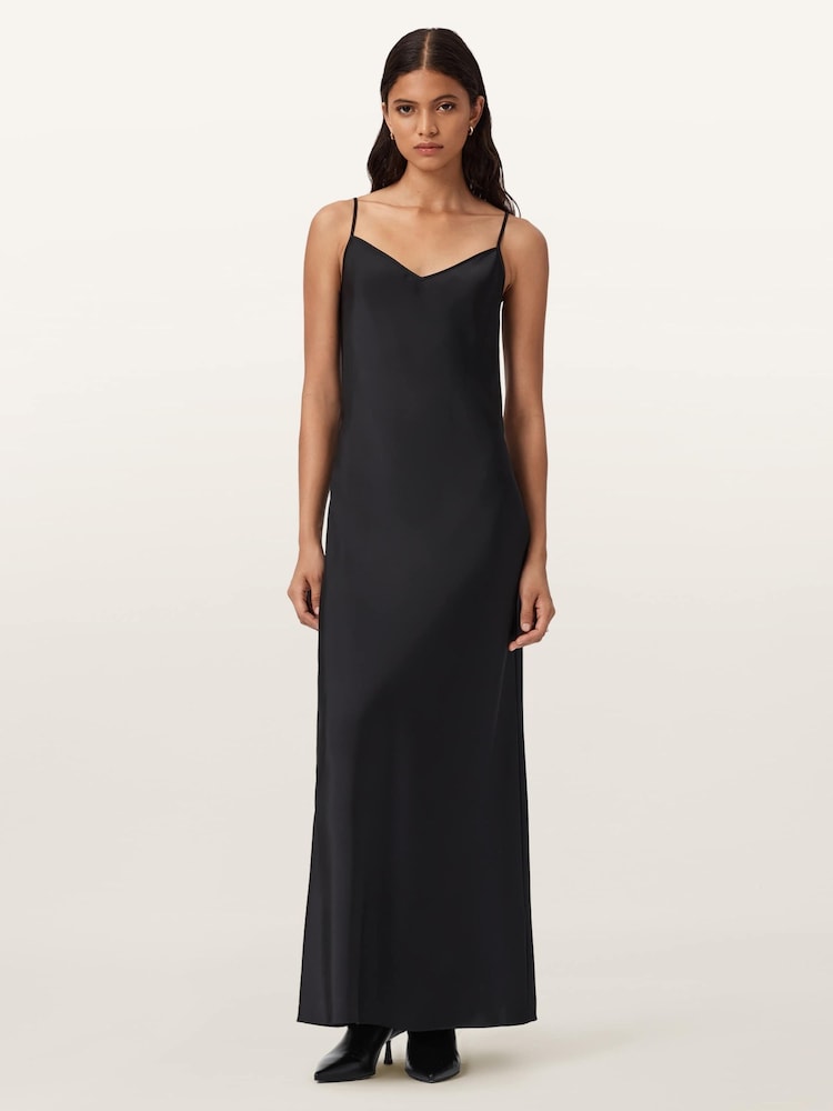 AllSaints Black Juno Dress - Image 2 of 8