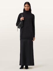 AllSaints Black Juno Dress - Image 4 of 8