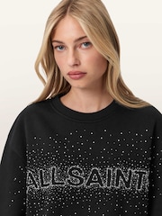 AllSaints Black Sprinkle Etta Sweatshirt - Image 3 of 7