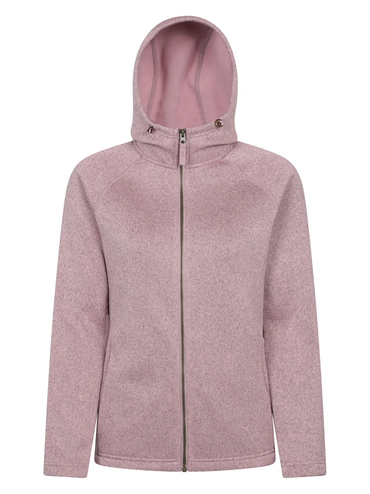 Mountain Warehouse Pink Nevis Womens Full Zip Hoodie - Image 1 of 5 Mountain Warehouse Pink Nevis Womens Full Zip Hoodie - Image 1 of 5